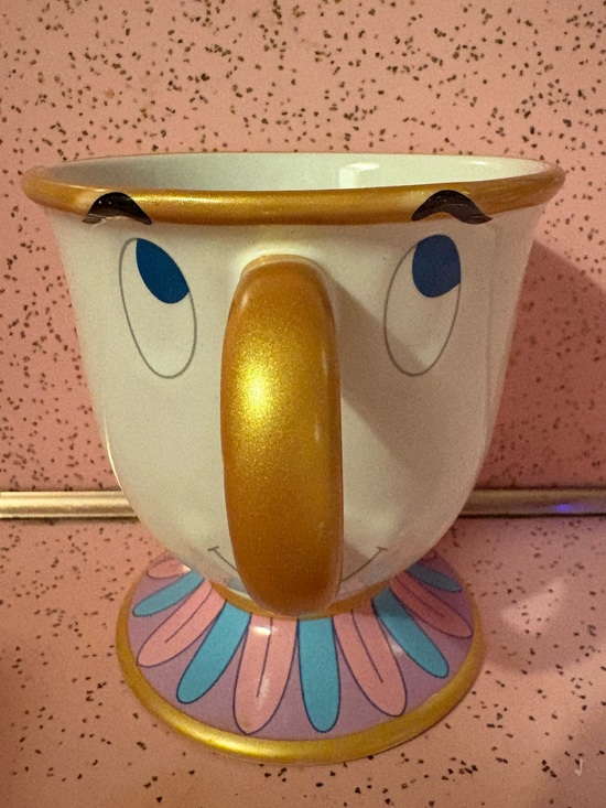 Disney Other - Disney Beauty and the Beast Chip Mug Cup Gold Handle Character Ceramic